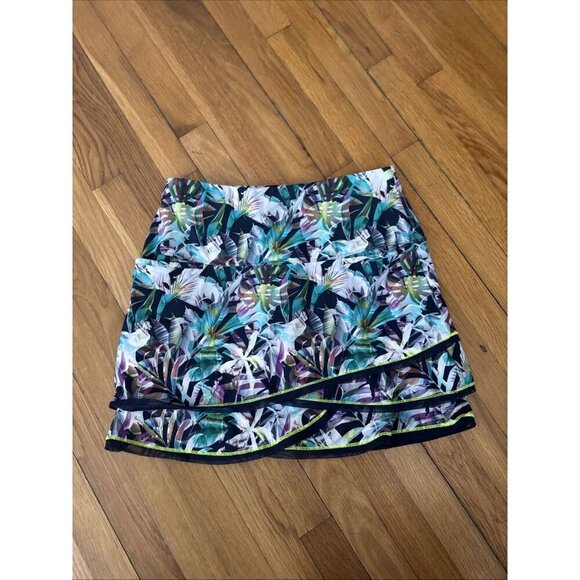 Lucky In Love Women's Multicolor Long Tennis Golf Skort Size L - Picture 2 of 7